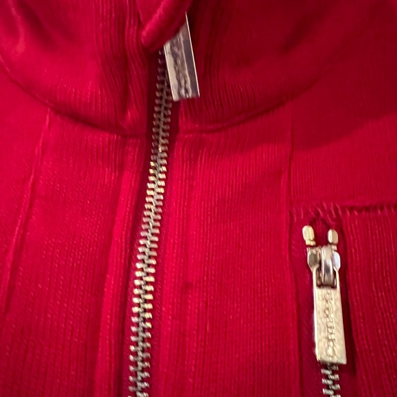 CALVIN KLEIN NWOT RED KNIT JACKET - Picture 3 of 10